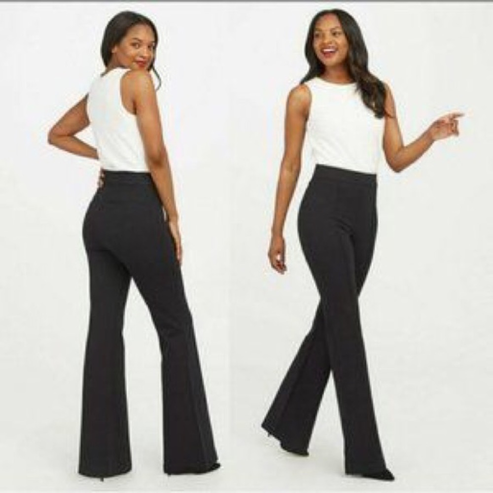 Spanx Perfect Black Pant in Hi-Rise Flare NWT